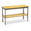 Barricks BRKUTS1848LQ Utility Table with Bottom Shelf, Rectangular, 48w x 18d x 30h, Oak/Brown, Price/EA