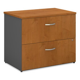 Bush BSHWC72454ASU Series C Lateral File, 2 Legal/Letter/A4/A5-Size File Drawers, Natural Cherry/Graphite Gray, 35.75" x 23.38" x 29.88"