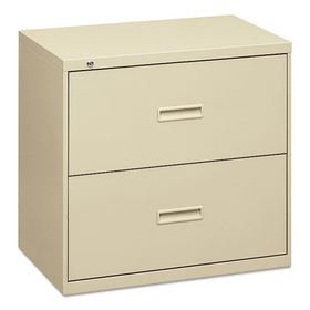 Basyx BSX432LL 400 Series Lateral File, 2 Legal/Letter-Size File Drawers, Putty, 30" x 18" x 28"