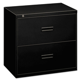 Basyx BSX432LP 400 Series Two-Drawer Lateral File, 30w X 19-1/4d X 28-3/8, Black