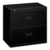 Basyx BSX482LP 400 Series Two-Drawer Lateral File, 36w X 19-1/4d X 28-3/8h, Black
