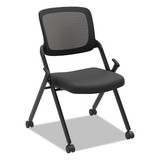 HON BSXVL304BLK VL304 Mesh Back Nesting Chair, Supports Up to 250 lb, Black