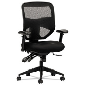 Basyx BSXVL532MM10 VL532 Mesh High-Back Task Chair, Supports Up to 250 lb, 17" to 20.5" Seat Height, Black