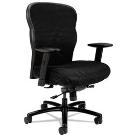 Basyx BSXVL705VM10 Wave Mesh Big and Tall Chair, Supports Up to 450 lb, 19.25" to 22.25" Seat Height, Black