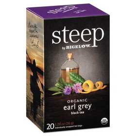 Bigelow RCB17700 steep Tea, Earl Grey, 1.28 oz Tea Bag, 20/Box