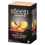 Bigelow RCB17704 steep Tea, Lemon Ginger, 1.6 oz Tea Bag, 20/Box