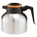 BUNN BUNTHERMORN 1.9 Liter Thermal Carafe, Stainless Steel/Black/Orange (Decaf)