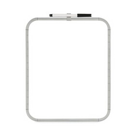 MasterVision BVCCLK020303 Magnetic Dry Erase Board, 11 x 14, White Surface, White Plastic Frame