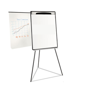 Mastervision BVCEA23062119 Magnetic Gold Ultra Dry Erase Tripod Easel W/ Ext Arms, 32" To 72", Black/silver