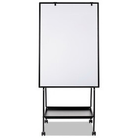 MasterVision BVCEA49145016 Creation Station Magnetic Dry Erase Board, 29.5 x 74.88, White Surface, Black Metal Frame