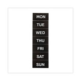 Mastervision BVCFM1007 Interchangeable Magnetic Board Accessories, Days of Week, Black/White, 2