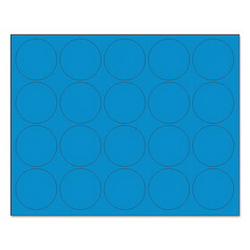 Mastervision BVCFM1601 Interchangeable Magnetic Characters, Circles, Blue, 3/4" Dia., 20/pack
