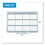 Mastervision BVCGA05106830 Magnetic Dry Erase Calendar Board, 12-Month, 48 x 36, White Surface, Silver Aluminum Frame, Price/EA