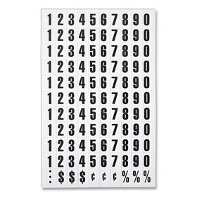Mastervision BVCKT2020 Interchangeable Magnetic Characters, Numbers, Black, 3/4"h
