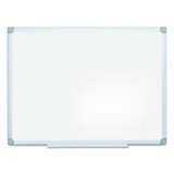 Mastervision BVCMA0500790 Earth Silver Easy-Clean Dry Erase Board, Reversible, 48 x 36, White Surface, Silver Aluminum Frame