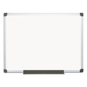 MasterVision BVCMA0507170 Value Lacquered Steel Magnetic Dry Erase Board, 48 x 36, White Surface, Silver Aluminum Frame