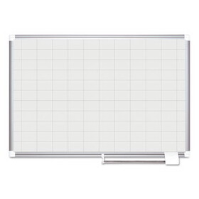 Mastervision BVCMA0593830 Grid Planning Board, 48x36, 2x3" Grid, White/silver