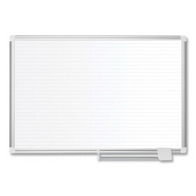 Mastervision BVCMA0594830 Ruled Magnetic Steel Dry Erase Planning Board, 48 x 36, White Surface, Silver Aluminum Frame