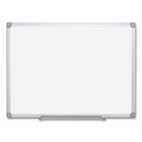 MasterVision BVCMA2100790 Earth Silver Easy Clean Dry Erase Boards, 96 x 48, White Surface, Silver Aluminum Frame
