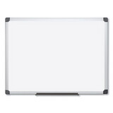 MasterVision BVCMA2107170 Value Lacquered Steel Magnetic Dry Erase Board, 48 X 96, White, Aluminum Frame