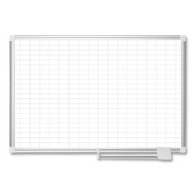Mastervision BVCMA2792830 Grid Planning Board, 1x2" Grid, 72x48, White/silver