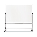 MasterVision RQR0521 Earth Silver Easy Clean Revolver Dry Erase Board, 48x70, White, Steel Frame