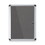MasterVision BVCVT630103690 Slim-Line Enclosed Fabric Bulletin Board, One Door, 28 x 38, Gray Surface, Aluminum Frame, Price/EA