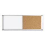 Mastervision BVCXA10003700 Combo Cubicle Workstation Dry Erase/cork Board, 36x18, Silver Frame