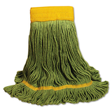 UNISAN BWK1200LEA Ecomop Looped-End Mop Head, Recycled Fibers, Large Size, Green