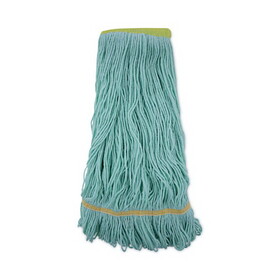 Boardwalk BWK1200XLCT EcoMop Looped-End Mop Head, Recycled Fibers, Extra Large Size, Green, 12/CT