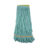 UNISAN BWK1200XL Ecomop Looped-End Mop Head, Recycled Fibers, Extra Large Size, Green