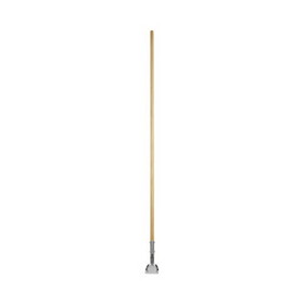 Boardwalk BWK1490 Clip-On Dust Mop Handle, Lacquered Wood, Swivel Head, 1" dia x 60", Natural