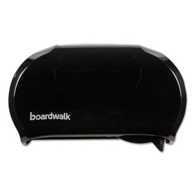 Boardwalk BWK1502 Standard Twin Toilet Tissue Dispenser, 13 x 6.75 x 8.75, Black