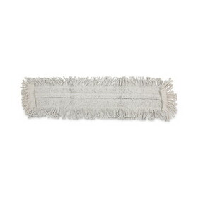 UNISAN BWK1636 Disposable Dust Mop Head W/sewn Center Fringe, Cotton/synthetic, 36w X 5d, White