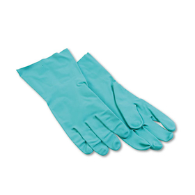 Boardwalk BWK183L Nitrile Flock-Lined Gloves, Large, Green, Dozen