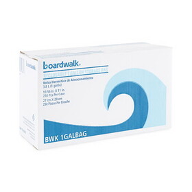 Boardwalk BWK1GALBAG Reclosable Food Storage Bags, Gallon, 10.5" x 11", Clear, 250/Box