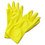 Boardwalk BWK242XL Flock-Lined Latex Cleaning Gloves, Extra-Large, Yellow, 12 Pairs, Price/DZ