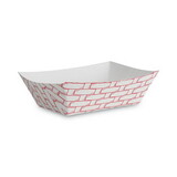 Boardwalk BWK30LAG100 Paper Food Baskets, 16oz Capacity, Red/white, 1000/carton