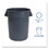 UNISAN BWK32GLWRGRA Round Waste Receptacle, 32 gal, Linear-Low-Density Polyethylene, Gray, Price/EA