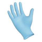 Boardwalk BWK382LBXA Disposable Examination Nitrile Gloves, Large, Blue, 5 mil, 100/Box