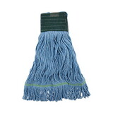UNISAN BWK402BL Mop Head, Premium Standard Head, Cotton/rayon Fiber, Medium, Blue, 12/carton