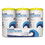 Boardwalk BWK455W753PK Disinfecting Wipes, 8 x 7, Lemon Scent, 75/Canister, 3 Canisters/Pack, Price/PK