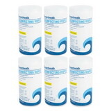 Boardwalk BWK455W75 Disinfecting Wipes, 7 x 8, Lemon Scent, 75/Canister, 6 Canisters/Carton