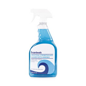 Boardwalk BWK47112AEA Industrial Strength Glass Cleaner with Ammonia, 32 oz Trigger Bottle