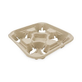 Boardwalk 4CUPCARRIER Cup Tray, Holds Four 8-32 oz, 300/Carton