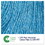 Boardwalk BWK503BLCT Super Loop Wet Mop Head, Cotton/Synthetic Fiber, 5" Headband, Large Size, Blue, 12/Carton, Price/CT