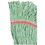 Boardwalk BWK503GNCT Super Loop Wet Mop Head, Cotton/Synthetic, Large Size, Green, 12/Carton, Price/CT