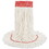 Boardwalk BWK503WHCT Super Loop Wet Mop Head, Cotton/Synthetic Fiber, 5" Headband, Large Size, White, 12/Carton, Price/CT