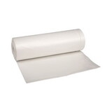Boardwalk BWK512 Low-Density Waste Can Liners, 33 gal, 0.6 mil, 33 x 39, White, 6 Rolls of 25 Bags