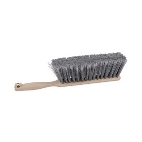 Boardwalk BWK5408 Counter Brush, Gray Flagged Polypropylene Bristles, 4.5" Brush, 3.5" Tan Plastic Handle
